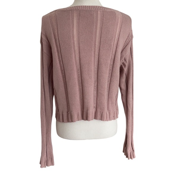 525 America 100% Cotton Pink Long Sleeve Pullover Top SZ: XS/S - Picture 3 of 9